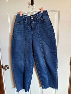 Risen high-Rise Dark Blue barrel Women’s Jeans